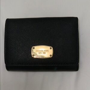 Michael Kors Black and Gold Wallet